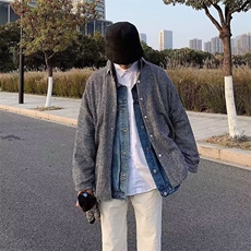 日系灯芯绒痞帅衬衫男士休闲宽松磨毛外套春秋季长袖衬衣J808，男装衬衫，星座1116A-1（原606A）