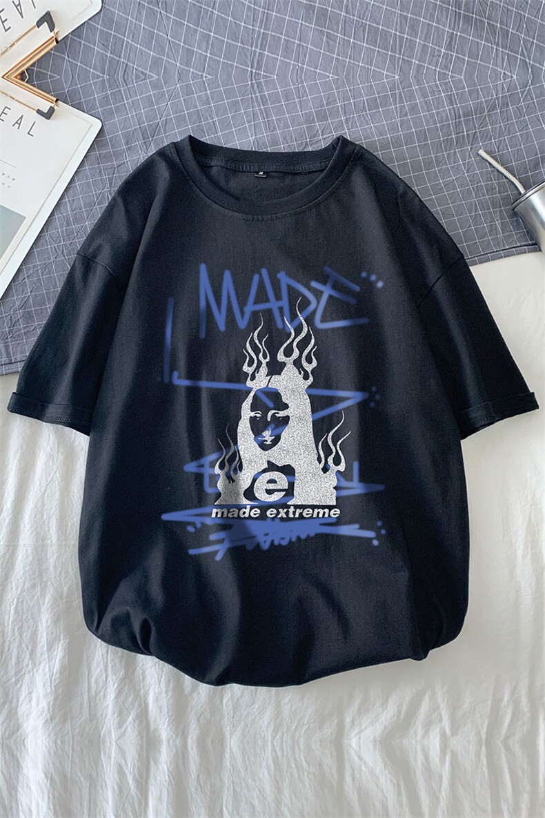 T恤潮流圆领男港风印花2024新款场景平铺衫时尚DS-B299-ZY1145P25,男装T恤,电商A061-1