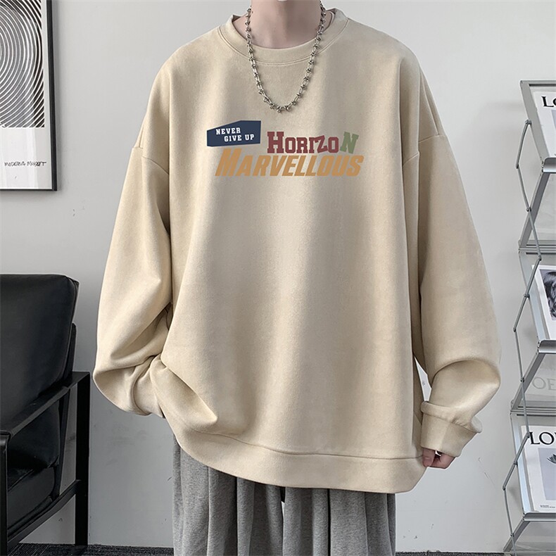 麂皮绒卫衣男大码重磅长袖t恤男JW81384-P35,男装卫衣,电商A040