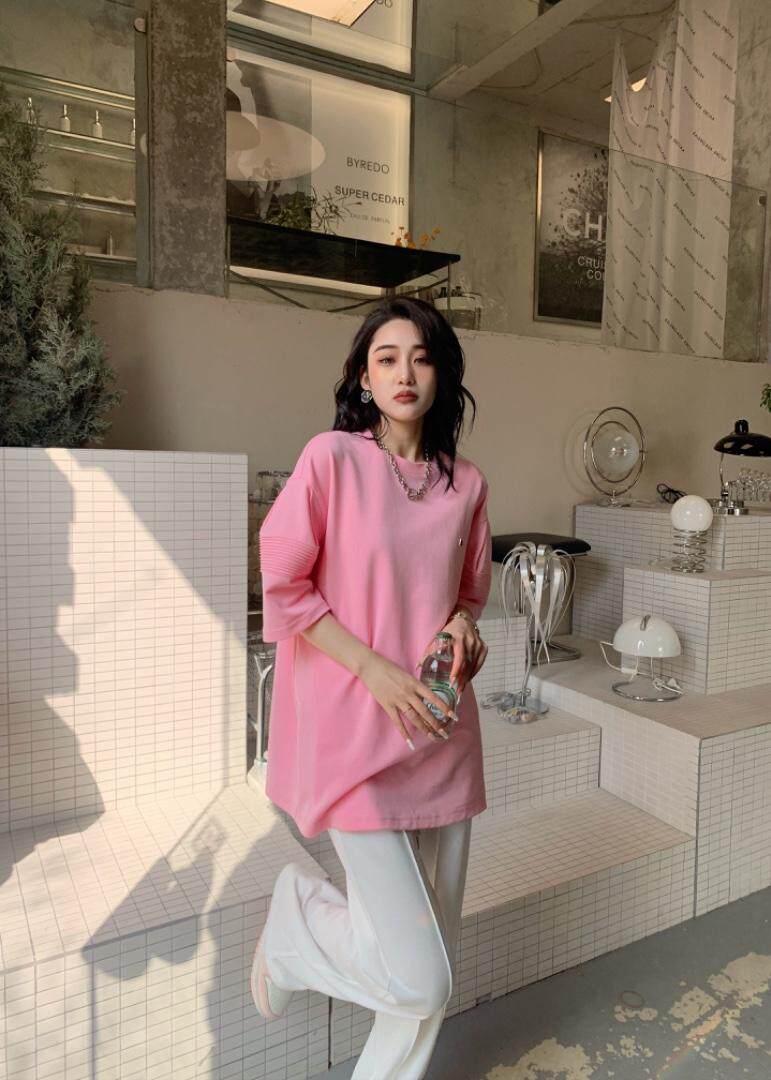 夏装新款、袖子打杆小设计大板T，其它，碧沁伊人