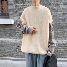 高品质新款流行毛衣套头潮流针织衫纯色男圆领长袖百搭M196-P42，男装针织衫/毛衣，星座512-4