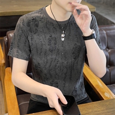 夏季新款短袖圆领满天星高品质青年修身短袖T恤上衣L5309-P30，男装T恤，星座310B-3