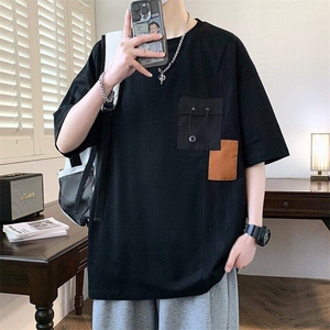 25167-特P40夏季休闲时尚T恤男短袖打底衫青少年潮牌印花T恤图片