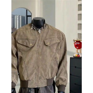 现货 春季新品复古宽松哈灵顿外套夹克男装美式807-3-JK95-P88图片