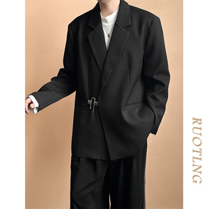 现货春秋新款高级感西装外套宽松休闲设计感西服A351-AX2480-P125图片