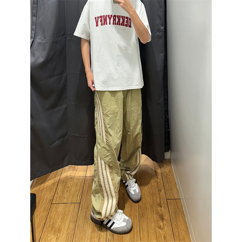 港风大码宽松速干裤直筒裤休闲裤长裤A014-DY25086-P50控68,男装休闲裤,电商A014