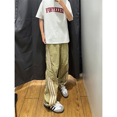 港风大码宽松速干裤直筒裤休闲裤长裤A014-DY25086-P50控68，男装休闲裤，电商A014
