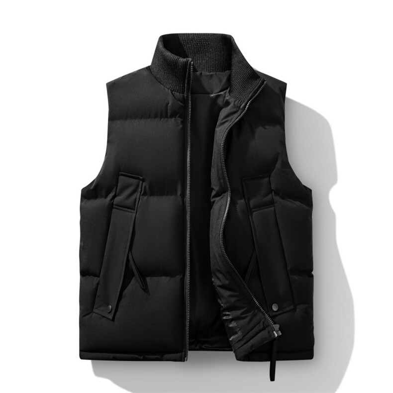 2025加厚马甲加棉户外休闲无袖立领男保暖棉衣外套M2557p65，男装棉衣，电商D315