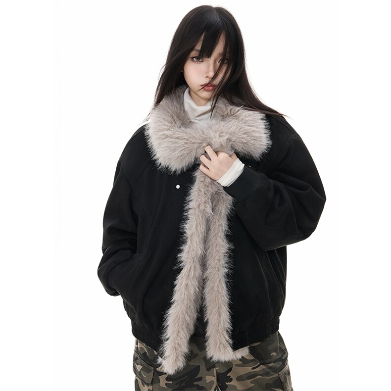 秋冬新品美式座山雕设计感加厚保暖外套女高街休闲棉衣YD02-P130,男装棉衣,星座509