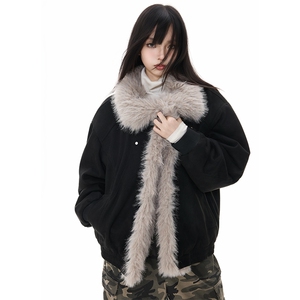 秋冬新品美式座山雕设计感加厚保暖外套女高街休闲棉衣YD02-P130图片