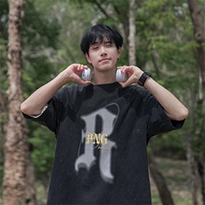水洗做旧纯棉T恤男夏季美式复古半袖B225-T9220-P45-X59-现货，男装T恤，电商B225