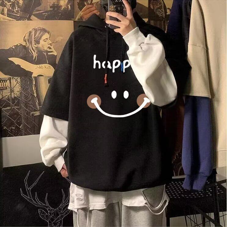 美式复古猫咪连帽卫衣女宽松大码胖MM正肩黑色秋冬加厚外套内搭潮，女装短外套，星座1210-1