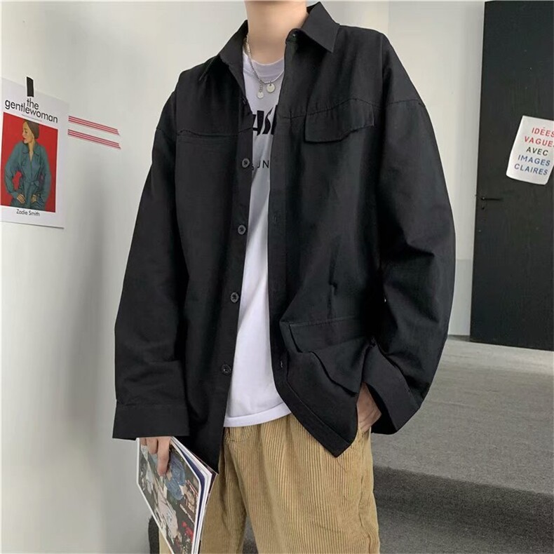 长袖衬衫男港风日系韩版潮流帅气衬衣C3008P45,男装衬衫,星座1116-2