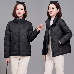时尚保暖女款棉服 冬季新款长袖宽松立领外套图片