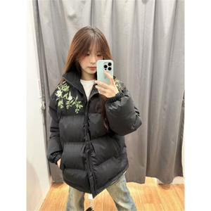 S801-P85潮复古字母刺绣宽松情侣男女外套图片
