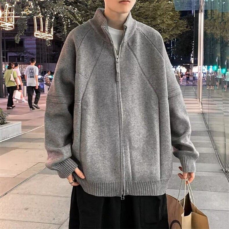 现货 现货 双拉链针织开衫毛衣外套MZ443-P64图片