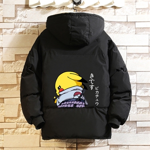 MY16036-P100 加厚加绒连帽衣男大码服男面包服男 砖墙挂拍图片