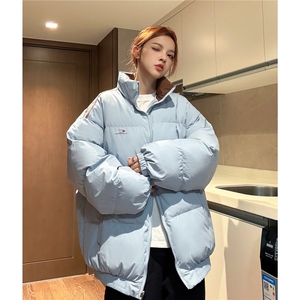 中性风冬装 双面穿 条纹织带棉服 拼色棉衣休闲外套男 G1101 P138图片