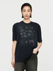 2025百搭时尚简约印花T恤，女装T恤，湘姗