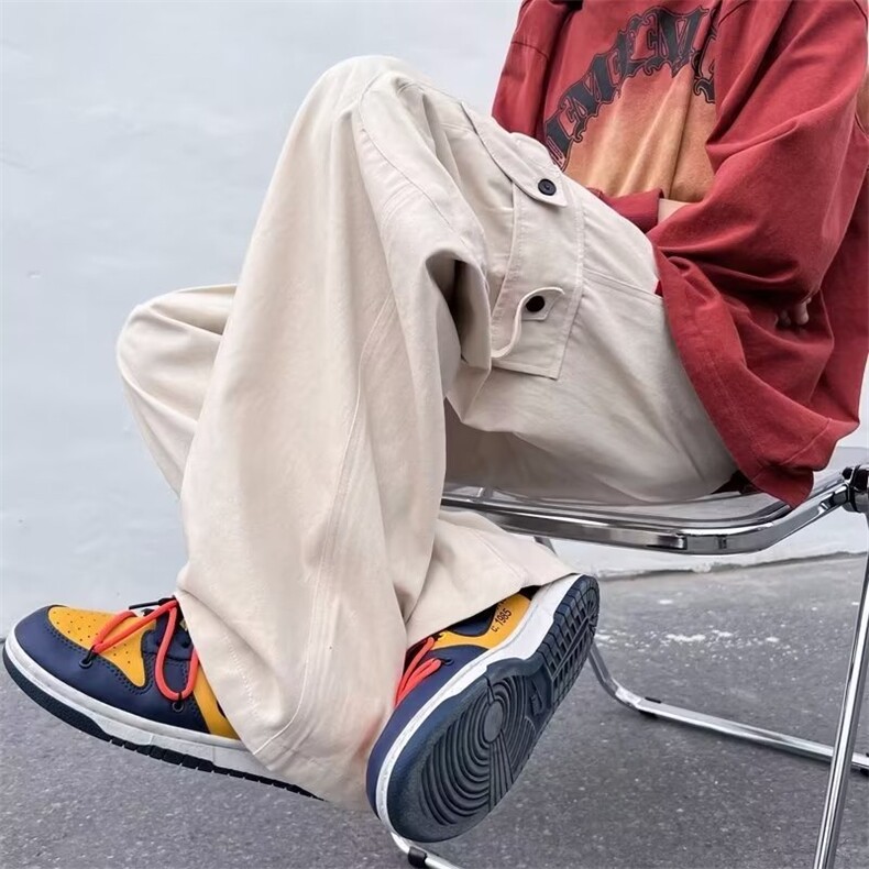 新款时尚潮男百搭宽松工装裤图片