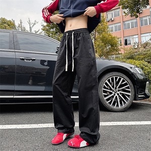 K3301-P40 后双贴袋全橡筋腰休闲直筒裤男秋宽松纯棉百搭长裤图片