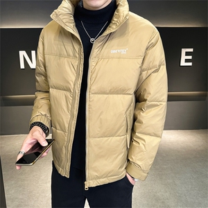 2025数据男士冬季羽绒服立领百搭鸭绒保暖青年夹克外套图片