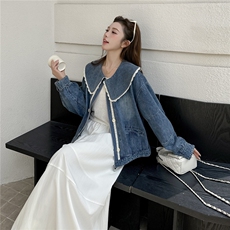 [】春季新款学院风牛仔外套2C057-8202-P160-K258，女装短外套，2C057