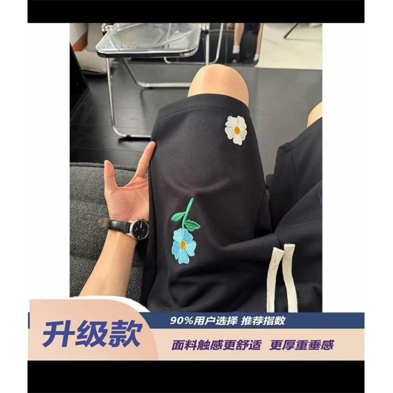 AK2263-P35夏季休闲宽松运动短裤男女同款,男装牛仔裤,星座617A-2