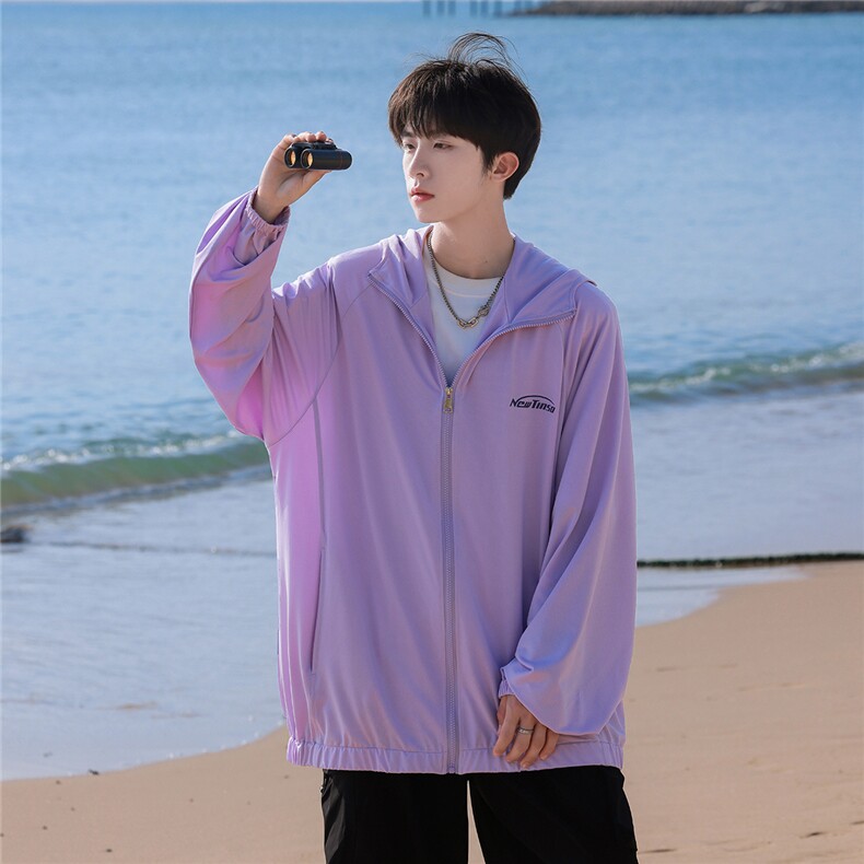 2025夏季新UPF50+简约休闲多色防晒衣男F20/P55控79-100聚酯纤维，男装防晒衣，电商A148