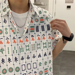 2023男春秋情侣宽松休闲将短袖衬衣SC605P26图片