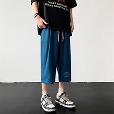 冰丝七分裤男大码速干短裤男五分裤黑地板风格QK72395-P25，男装休闲裤，电商A040
