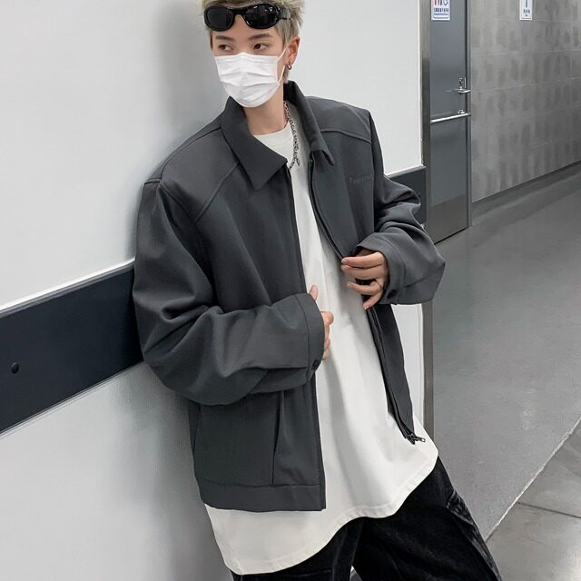 飞行员夹克男士韩版潮流宽松百搭帅2024秋冬ins上衣外套W6035-P70，男装夹克，星座412-3