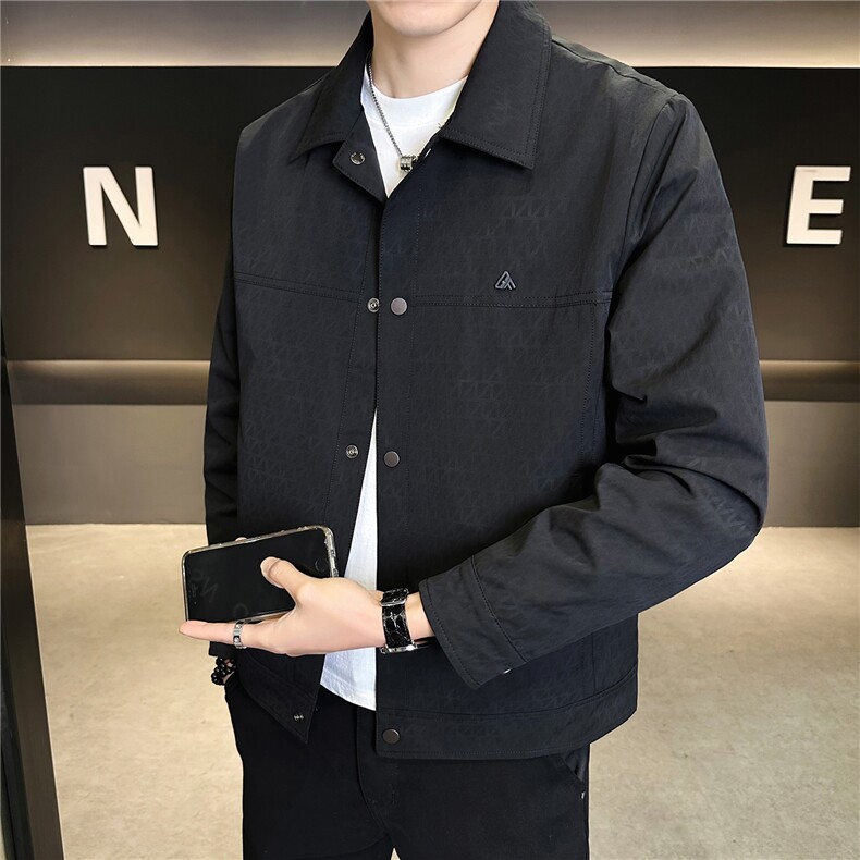 2026新款翻领成熟稳重春季外套男装夹克C317-8861-P115，男装夹克，电商C317
