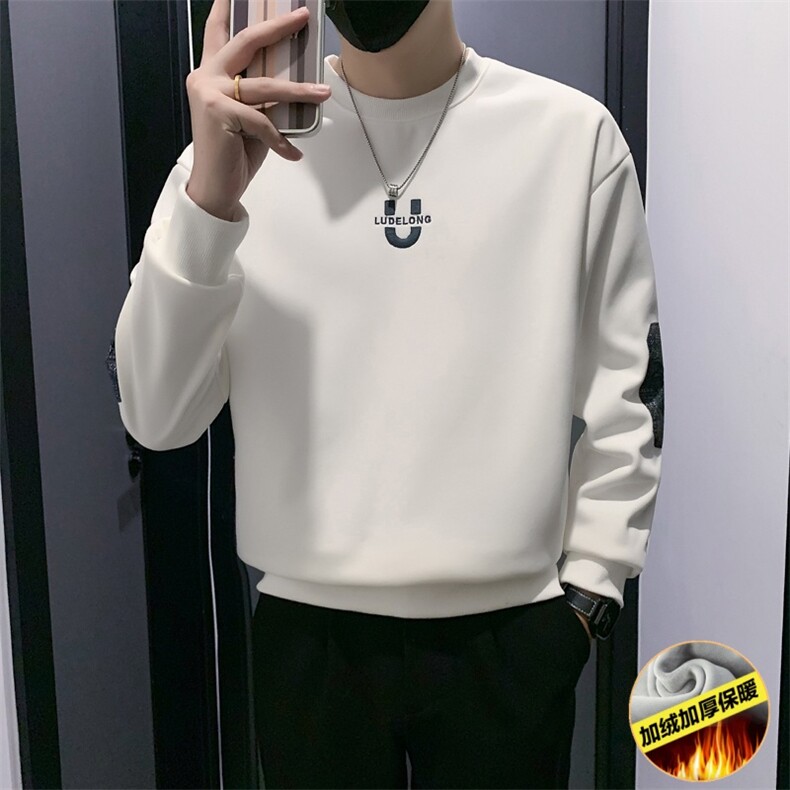 WY2765 常规p5888 加绒P6898 店主风无头风加绒卫衣男图片