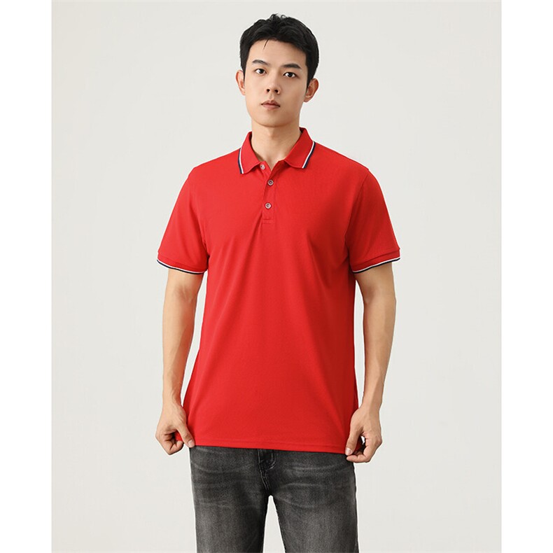 P002短袖男夏新撞色领潮流半袖休闲透气高级翻领polo衫T恤衫上衣，男装Polo衫，星座115A-3