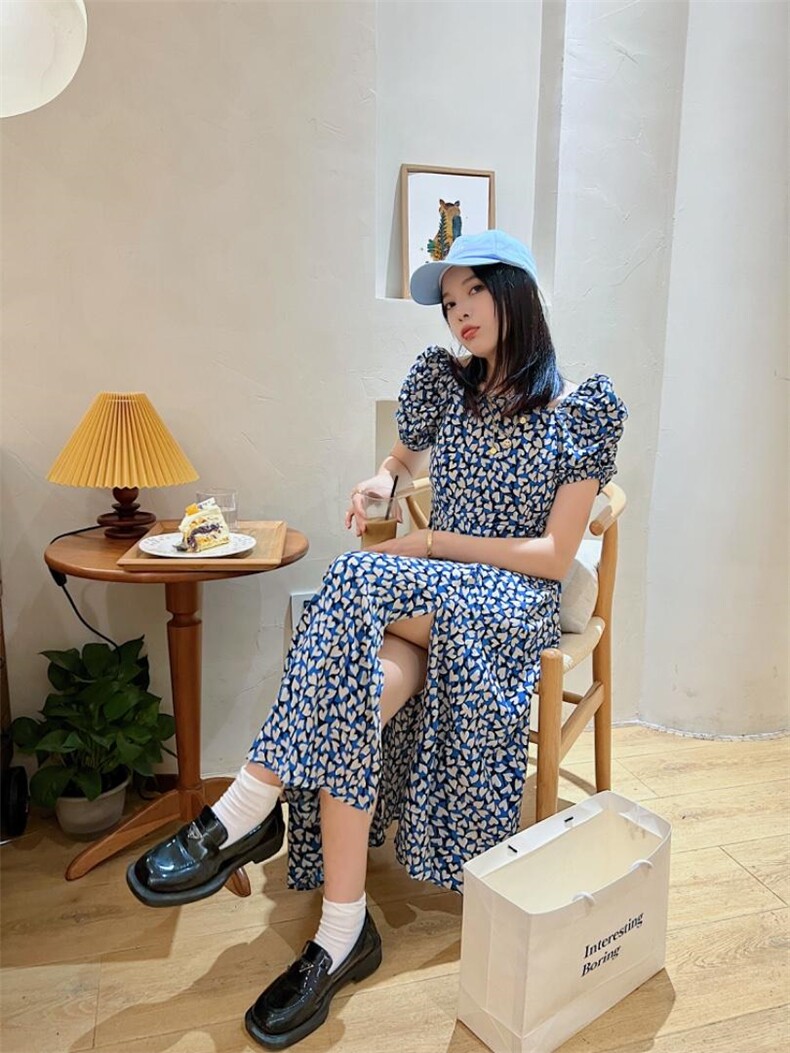 欧货同款新花色侧开叉长裙，其它，玩美