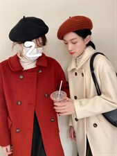 冬季呢料大衣，女装毛呢外套，品晗