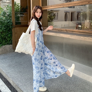 现货！白T+碎花吊带裤两件套2C317A-8521-P165-K228图片