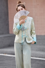 新中式国风外套女2025春秋季新款高级感复古优雅重工刺绣提花上衣，女装短外套，关键词