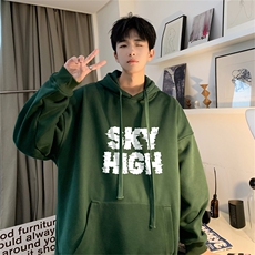 抖音品质秋季320G华棉男士连帽大码印花卫衣WYH2478-P45控68，男装卫衣，电商B370