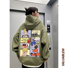 麂皮绒连帽卫衣直播品质重磅400克卡通男孩印花JL7103-P45控78，男装卫衣，星座508（原C305）