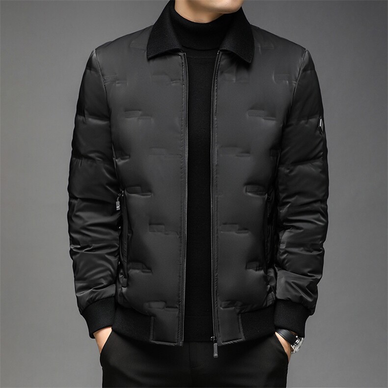 中年男冬季休闲爸爸冬装保暖可卸领外套羽绒服棉衣QLMF8068-P300,男装羽绒服,电商B212（原钱塘6029）