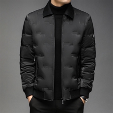 中年男冬季休闲爸爸冬装保暖可卸领外套羽绒服棉衣QLMF8068-P300，男装羽绒服，电商B212（原钱塘6029）