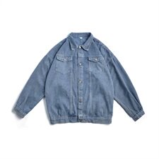 港风秋冬季新款外套宽松韩版上衣简单百搭牛仔夹克男JK331/P55，男装夹克，电商D202-1