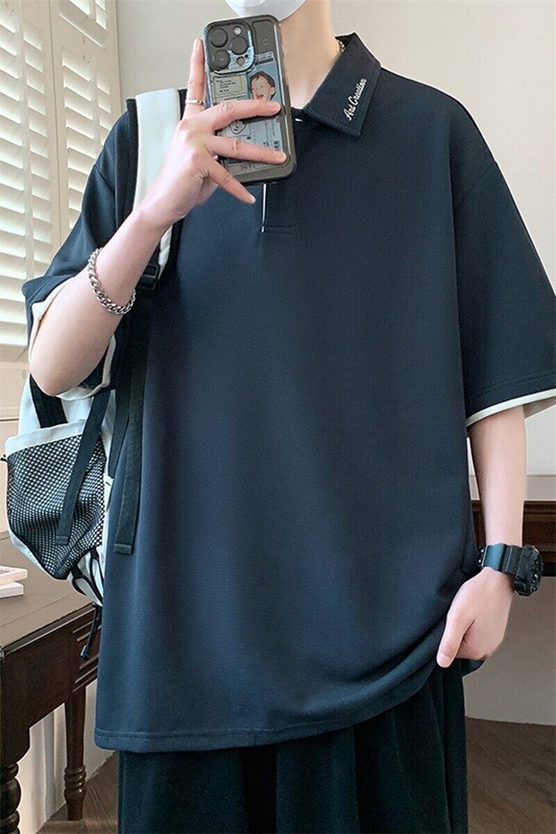 25069-特P50夏季休闲时尚T恤男短袖打底衫青少年翻领短袖polo衫,男装T恤,电商D310B