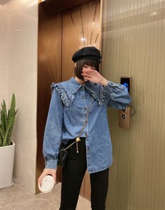 牛仔衬衫,女装衬衫,美惠百合