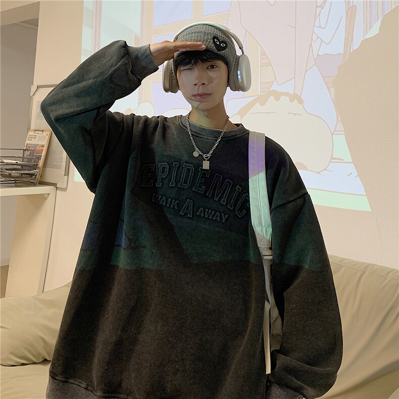 2025秋装新款钢印水洗做旧美式情侣卫衣大码外套G1023P65男,女装短外套,电商A339