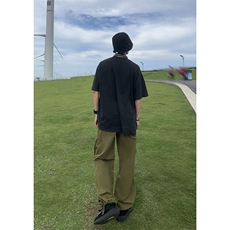 B221美式ins街头hiphop宽松工装休闲裤子LK23122-P65控88，男装休闲裤，电商B221