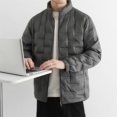 潮牌立领羽绒服男士2025冬季加厚保暖面包服休闲短款外套男装，男装羽绒服，星座914