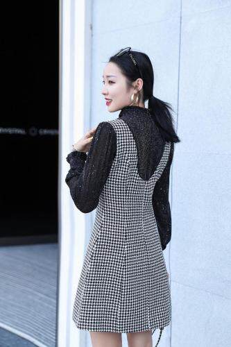 【现货】千鸟格连衣裙，女装连衣裙，艾丹迪蔓